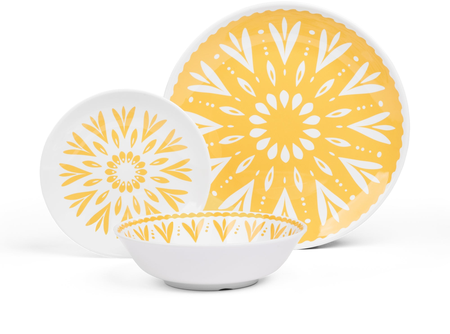 Melamine Everyday Tableware (12-Piece Set, 4 Place Settings)