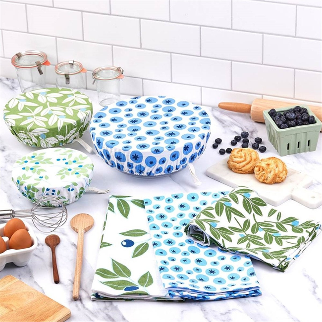 Blueberry Medley Cotton Dish Covers Set of 3-gallery-32767358533719