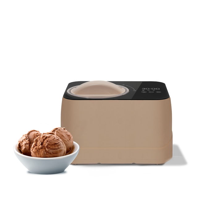 Whynter 0.8 Quart Compact Automatic Ice Cream Maker with Stainless Steel Bowl, Taupe Latte ICM-080-T-gallery-45334021013752