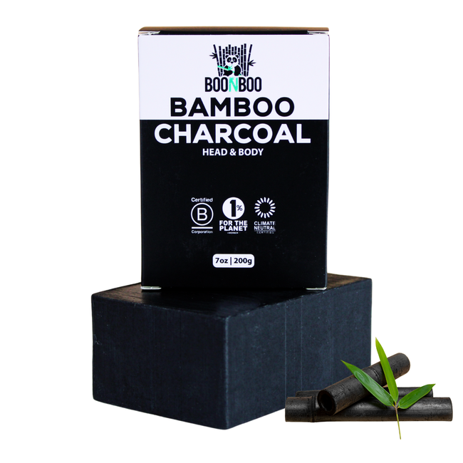 BOONBOO Bamboo Charcoal Body Soap | 7oz / 200g | Cleansing Bar-gallery-30881945747565