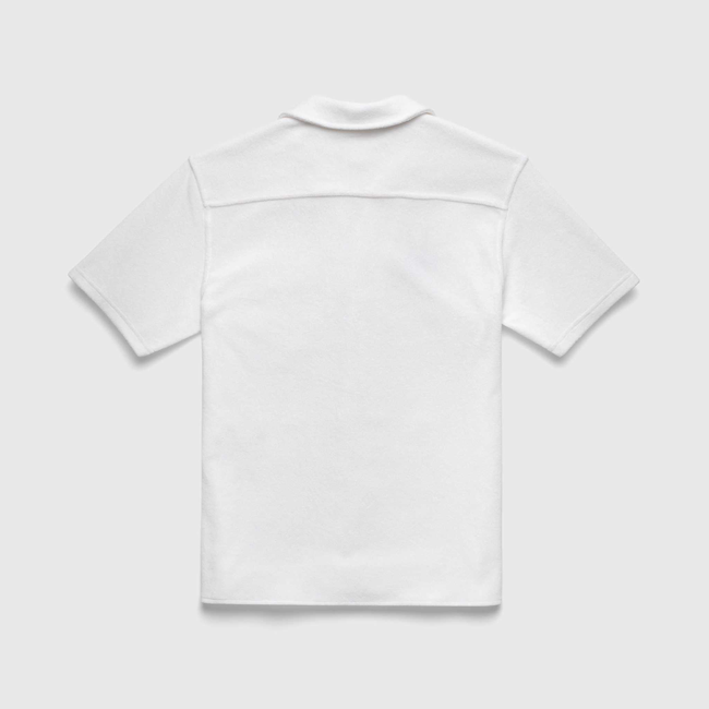 Mariner Saltwater Terry Camp Collar Shirt - Brilliant White-gallery-47041083703554