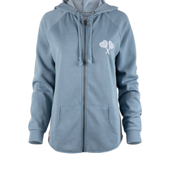 Love All Tennis Women's Courtney Lightweight Wash Zip Hoodie
