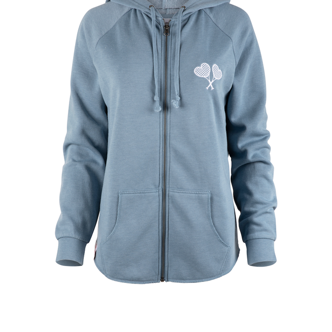 Love All Tennis Women's Courtney Lightweight Wash Zip Hoodie-gallery-40663113597009