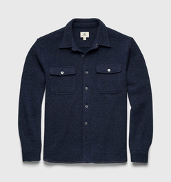 Dylan Waffle Fleece Shirt Jacket - Navy Heather