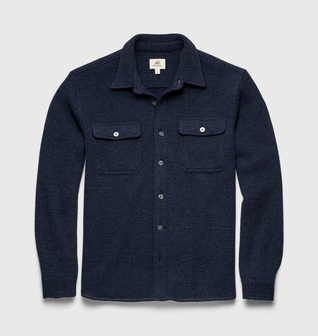 Dylan Waffle Fleece Shirt Jacket - Navy Heather
