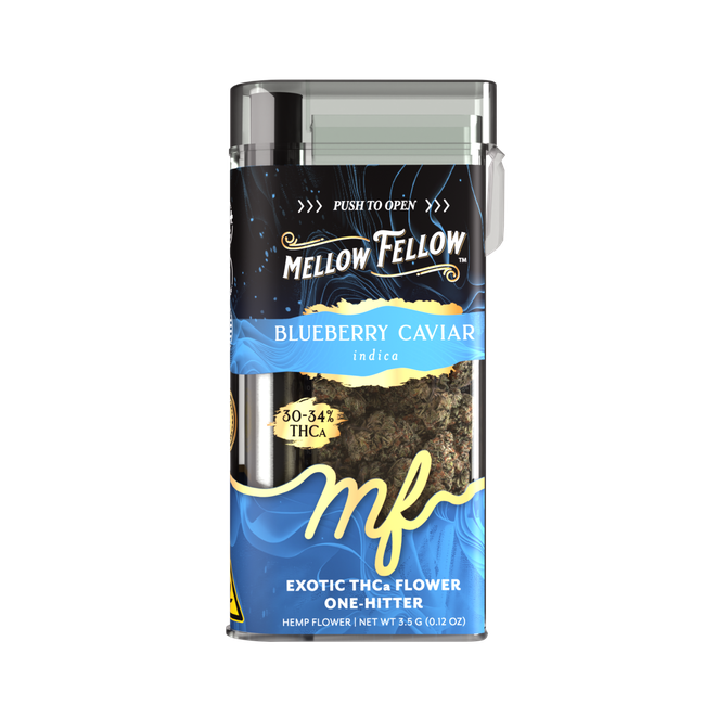 THCa 3.5g Exotic Flower + One Hitter - Blueberry Caviar (Indica)-gallery-38348618203342