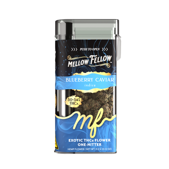 THCa 3.5g Exotic Flower + One Hitter - Blueberry Caviar (Indica)