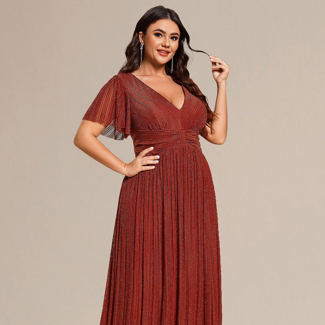 pretty QUINN|Plus size Glittery Formal Evening Dress-gallery-33396287012938