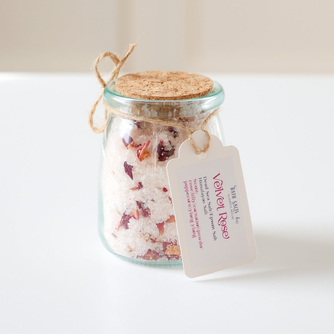Velvet Rose Bath Salts - 6 oz Luxury Spa Soak with Himalayan Pink Salt