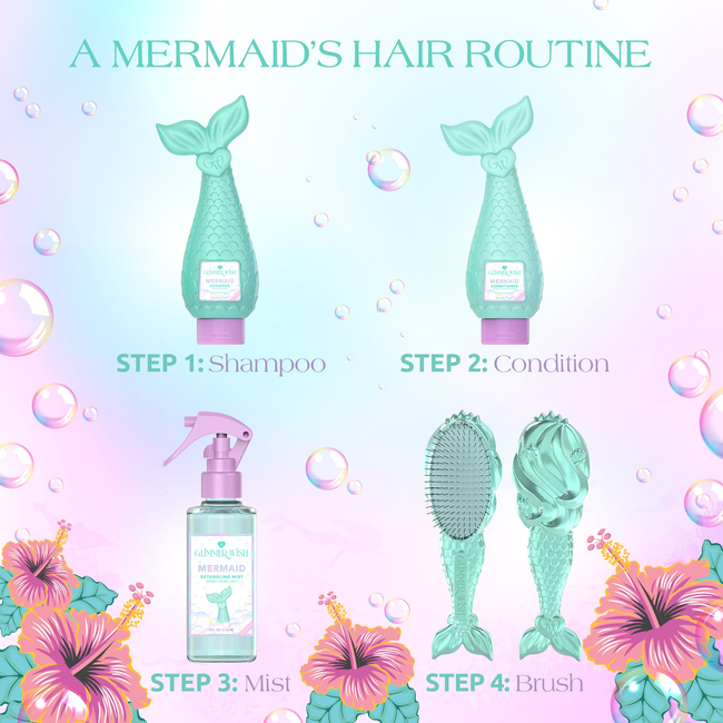 Mermaid Detangling Hair Brush-gallery-36750610464974