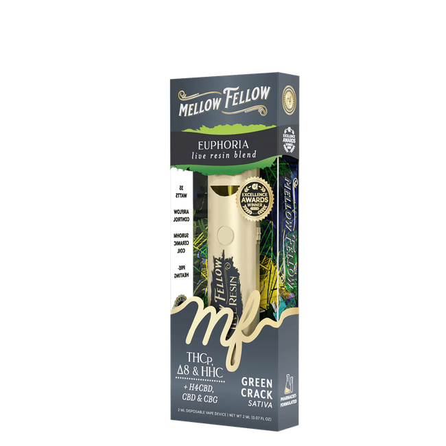 Euphoria Blend 2ml Live Resin Disposable Vape - Green Crack (Sativa)-gallery-37327752364238