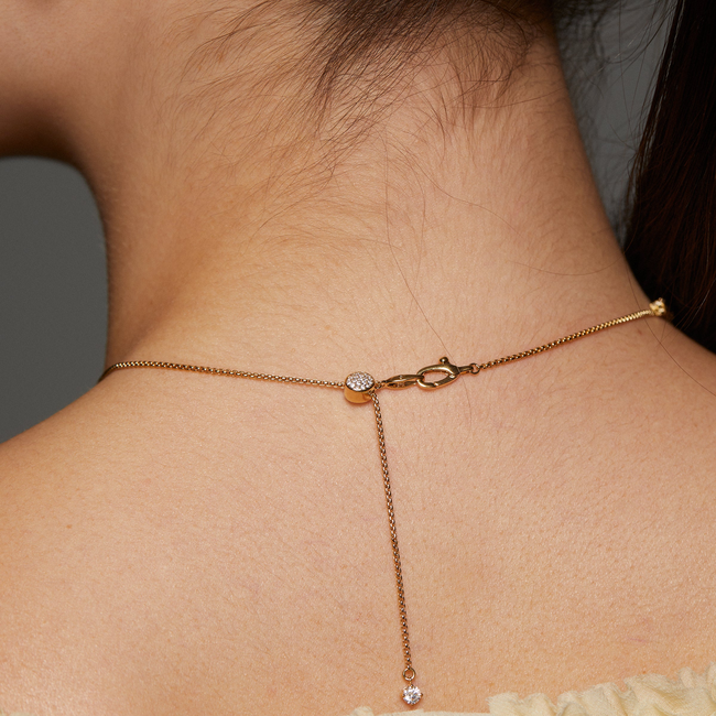 STELLAR CZ SLIDER COLLAR NECKLACE-gallery-48486071337219