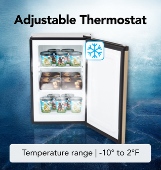 Whynter 2.1 cu ft Upright Freezer with Lock in Rose Gold,  Energy Star Rated CUF‑210SSG
