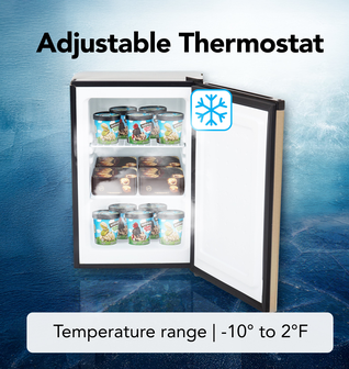 Whynter 2.1 cu ft Upright Freezer with Lock in Rose Gold,  Energy Star Rated CUF‑210SSG