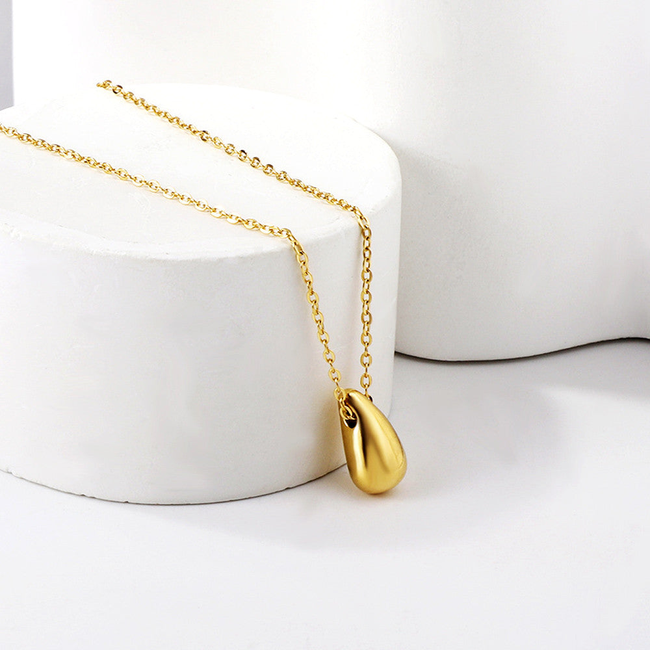 Droplet Gold Pendant-gallery-42474122019066