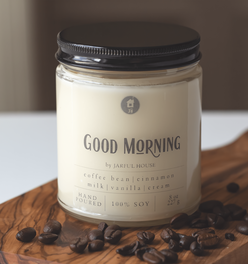 Good Morning Soy Candle | Coffee Latte Scent - 8 oz.
