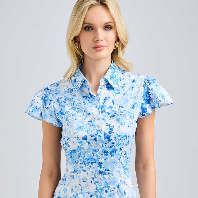 Francesca Floral Poplin Shirt-gallery-43184617980154