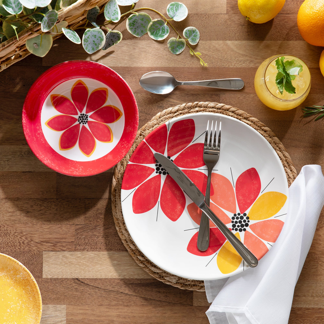 Melamine Everyday Tableware (12-Piece Set, 4 Place Settings)-gallery-53898145562996