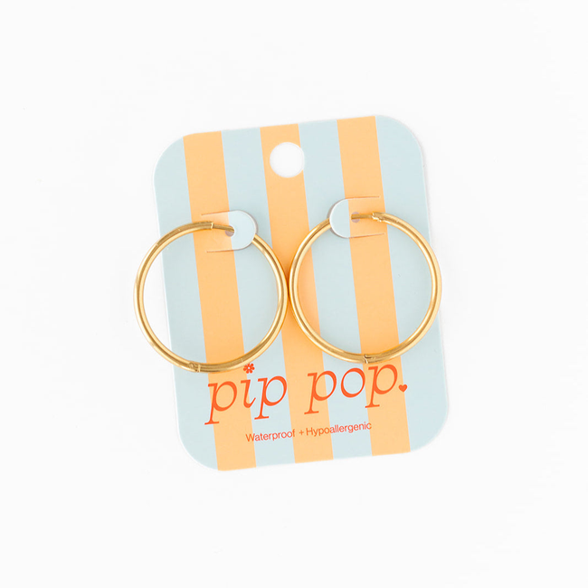 Endless Hoop Thin Gold-gallery-38010592788654