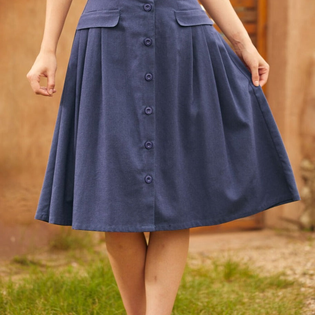 Effortless Feature Midi Skirt-gallery-36584311685291