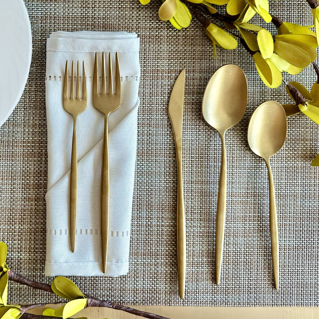 Vintage Stainless Steel Flatware Set (20-Piece Set, 4 Place Settings)-gallery-53875352240500