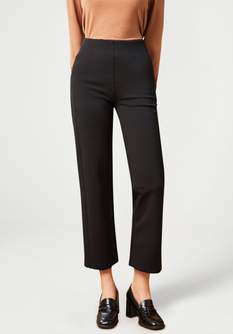 Monroe Crop Trouser | Straight (Black)