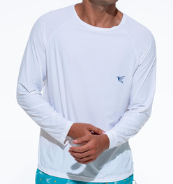 Ultralight UPF Activity Shirt | Mens Long-Sleeve UV Sun Protection | White