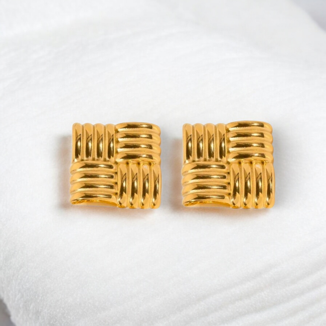 Rustic Radiance Stud Earrings-gallery-42555892695290