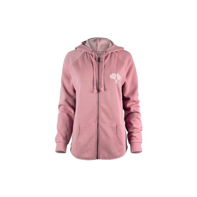 Love All Tennis Women's Courtney Lightweight Wash Zip Hoodie-gallery-40666062094417