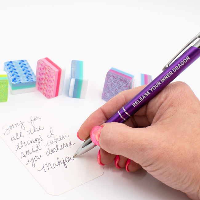 MAHJONG PEN SET | 5 Colorful Pens with Funny Mahjong Sayings-gallery-50991949709623