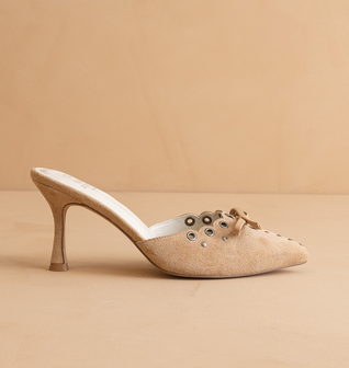 The Meridian | Sand Kitten Heel