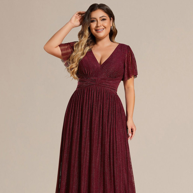 pretty QUINN|Plus size Glittery Formal Evening Dress-gallery-33396286718026