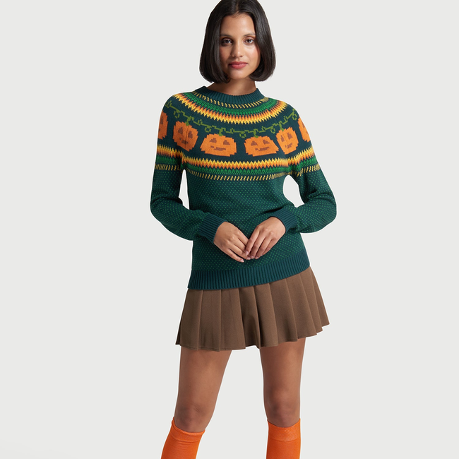 Give 'Em Pumpkin To Talk About Fair Isle Sweater-gallery-37010583912619