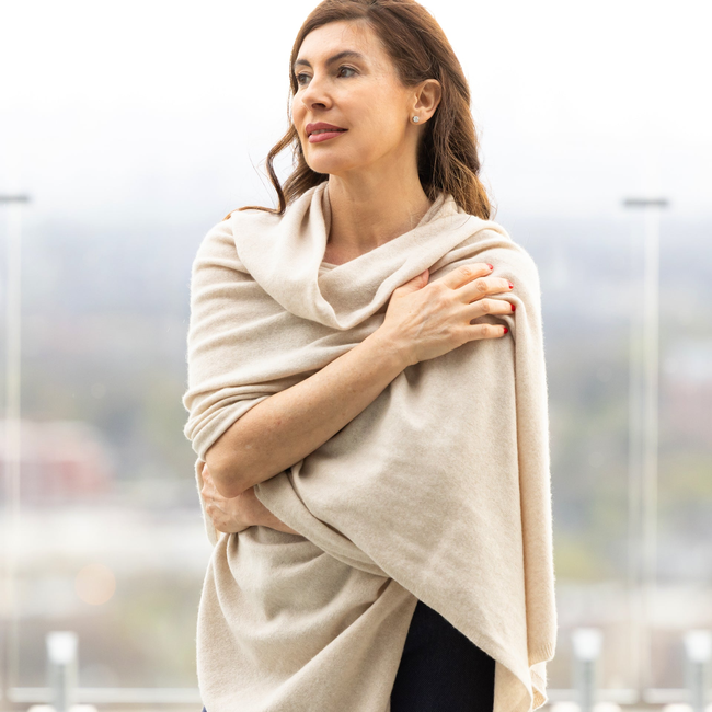 Voyage Cashmere Travel Wrap-gallery-45087928484120