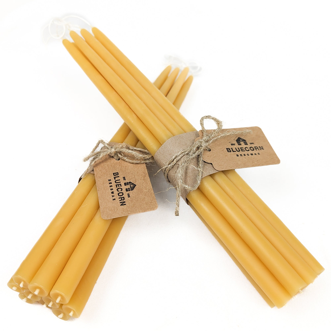 Hand-Dipped Thin Beeswax Tapers-gallery-40667265466614