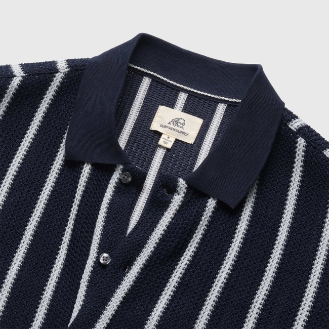 Brent Stripe Knit Sweater - Navy Blazer-gallery-47040635601154