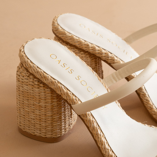 The Margaret | Beige Rattan Heel-gallery-38019720315057