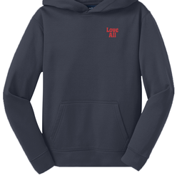 Love All Tennis Kids Fleece Hooded Pullover