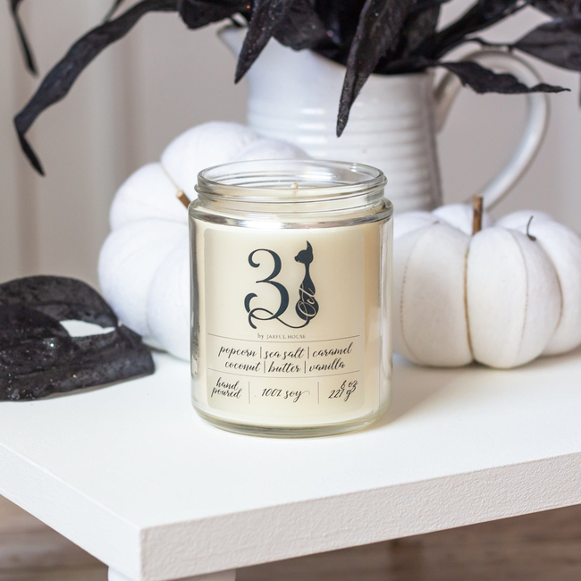 Halloween Candle October 31 - 8 oz | Popcorn + Butter + Sea Salt + Caramel + Coconut + Vanilla-gallery-28425030008902