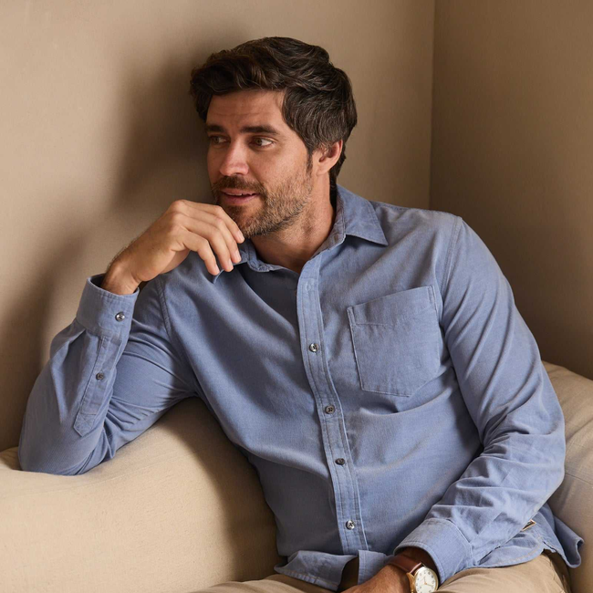 Brian Corduroy Shirt - Country Blue-gallery-44122812743938