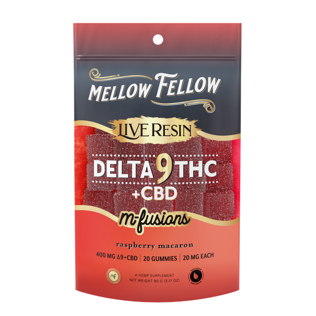 Delta 9 Live Resin Edibles 400mg - Raspberry Macaron-gallery-36335887614158