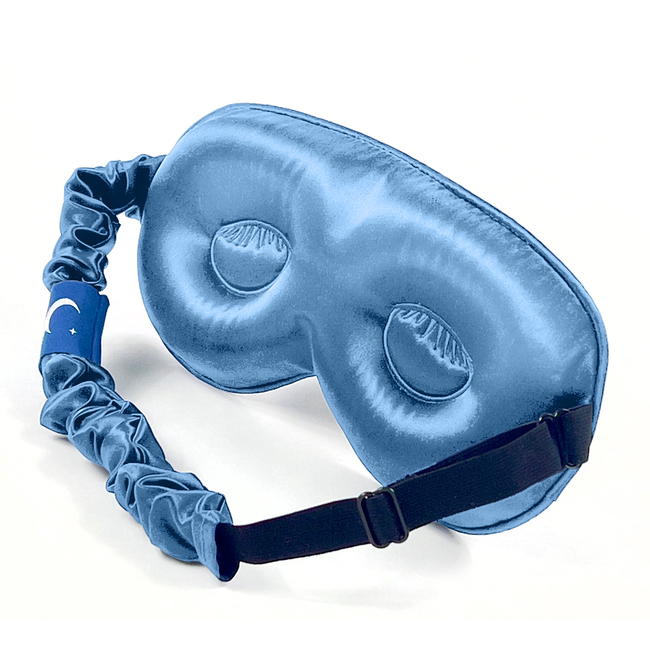 Sia Silk® Sleep Mask with extra deep eye cups for long lashes  - Stormy Blue-gallery-41923364061441