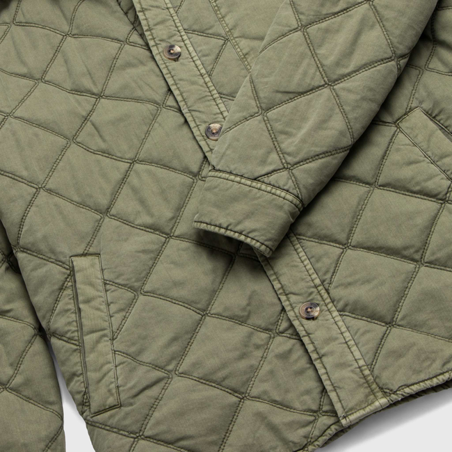Lennon Quilted Shirt Jacket - Lichen Green-gallery-44084781842690