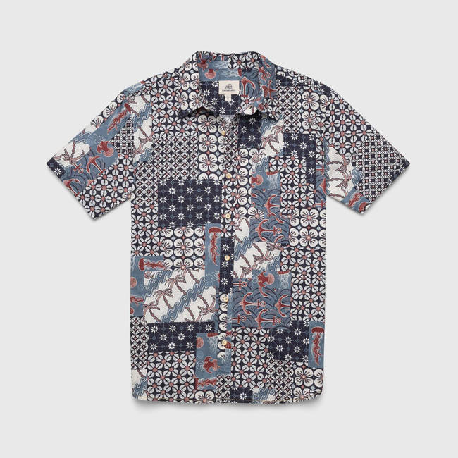 Joey Patchwork Shirt - Blue-gallery-42414963228930