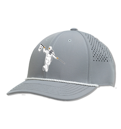 AOx Premium 6-Panel Hat Flex Style AO Looper- Grey