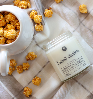 Halloween Candle I Smell Children - 8 oz | Popcorn + Butter + Sea Salt + Caramel + Coconut + Vanilla