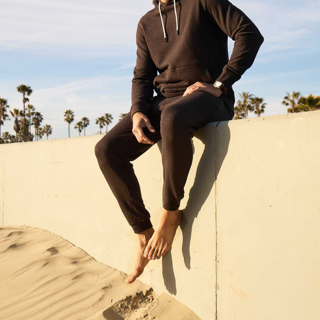 Marine French Terry Hoodie - Brown Heather-gallery-44122843447554