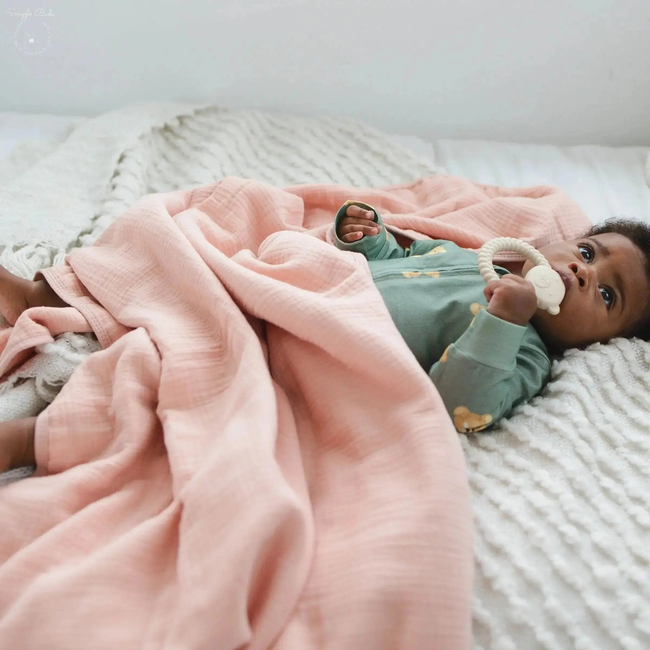 100% Muslin Cotton Blanket – Coral Pink Solid (Available in Two Sizes)-gallery-46906245218537