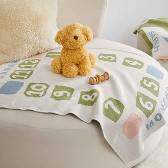 Baby Block Milestone Personalized Blanket