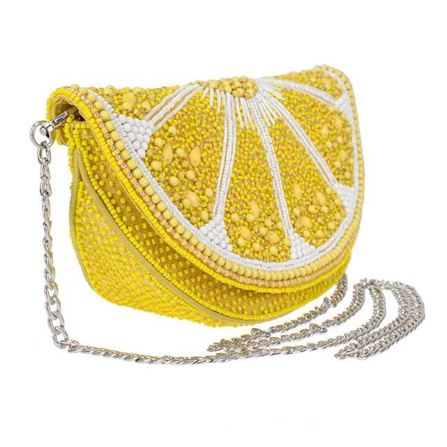 Lemon Law Beaded Crossbody Handbag-gallery-32954483474498
